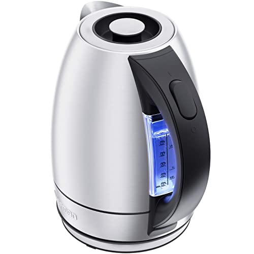  Electric Kettle, 1.7 Liter Stainless Steel Electric Tea Kettle Water Boiler With Automatic Shutoff, LED Lights, Boil-Dry Protection, Hot Water Electric Kettles For Boiling Water, Stainless