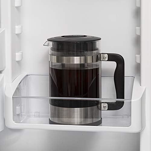  Kedzie Deluxe Cold Brew Iced Coffee Maker Comfort Grip Handle, Durable Glass Carafe, Removable Mesh Filter, 6 Cup, Brushed Stainless Steel