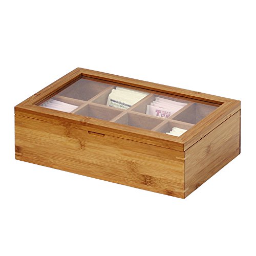  - TB1323 Oceanstar Bamboo Tea Box, 12 Inch, Natural