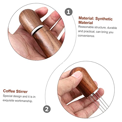  CUBTOL Coffee Diffuser Nspressso Espresso Shots Needle Espresso Stirring Tool Coffee Wdt Tool Wooden Handle Coffee Stirrer Coffee Stirring Tool For Espresso Distribution Set Wooden 3 Sets