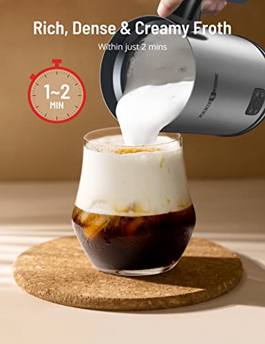  Milk Frothers, PARIS RHÔNE 4-in-1 Automatic Warm And Cold Milk Foamer, Electric Milk Frother And Steamer For Coffee, Milk Warmer, Foam Maker For Latte, Cappuccino, Macchiato