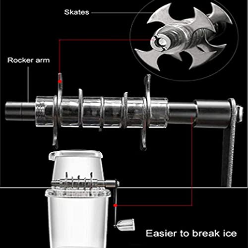  Mini Portable Ice Maker, Ice And Drink Bucket With Handles Shredding Machine,Portable Hand Crank Manual Ice Shaver For Summer Frozen Drinks, Ice Shredding Machine Hand Snow Cone Ice Machine (A)