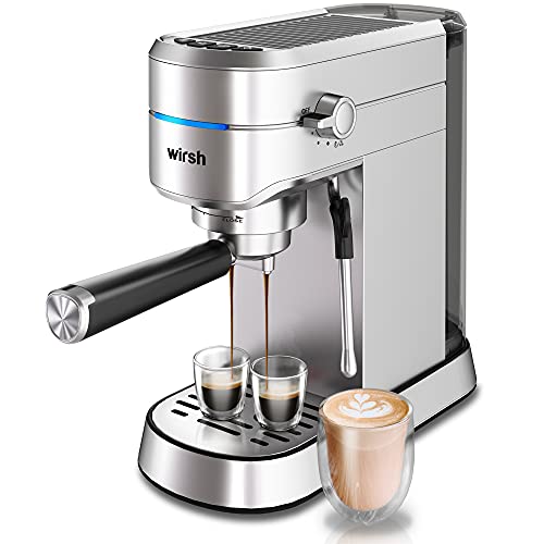  Espresso Machine, 15 Bar Espresso Maker With Commercial Steamer For Latte And Cappuccino, Expresso Coffee Machine With 42 Oz Removable Water Tank, Full Stainless Steel (Home Barista)