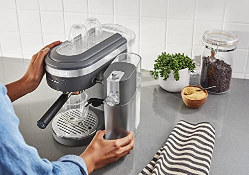 KitchenAid Espresso Machine & Milk Frother, Charcoal Grey