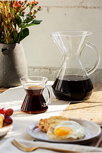  Pour-Over Glass Coffeemaker - Glass Handle Series - 8-Cup - Exclusive Packaging