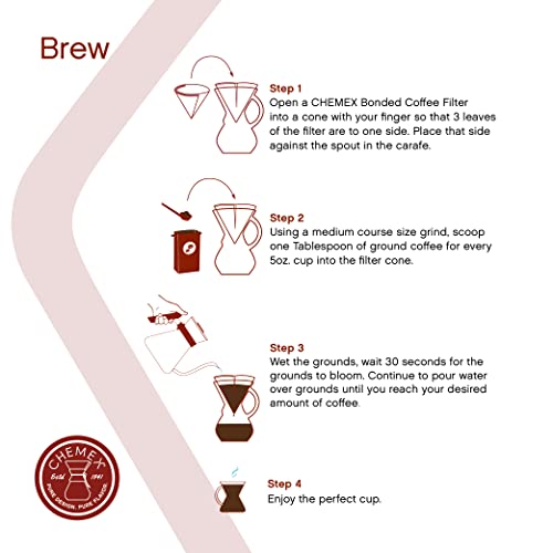  Pour-Over Glass Coffeemaker - Glass Handle Series - 8-Cup - Exclusive Packaging