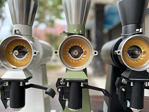  Titanium Alloy Flat Knife 90mm Grinder Hand Pour SOE Coffee Grinder Electric Commercial Tea Grinder 400W (Color : White, Size : EU_220V)