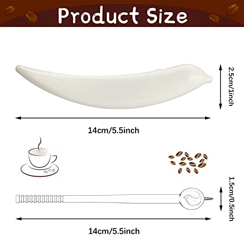  2 Pcs Coffee Art Carving Pen Portable Latte Art Pen Cake DIY Spice Pen Coffee Art Creative Pattern Electric Latte Art Pen With 2 Pieces Stirring Rods For Holding Coffee Grounds Cocoa Powder Sugar