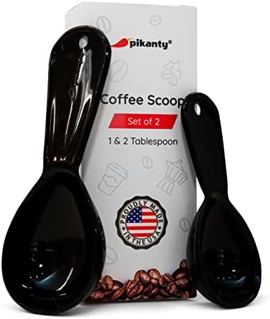  - Plastic Coffee Scoops (15ml & 30ml) Set Of 2 | Made In USA (White)