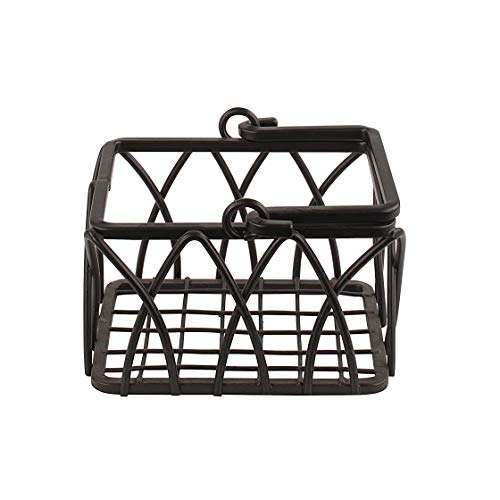  Twist Sugar & Sweetener Holder Sugar Packet Basket, Coffee Accessories For Restaurants & Homes, Tea Bag Holder & Coffee Station Organizer, Black