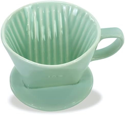  Pour Over Ceramic - Coffee Dripper Ceramic Coffee Maker With 3 Holes Flat Bottom, Porcelain Slow Filter Cone For Travel, Camping, Office, Home, Coffee Maker Brew