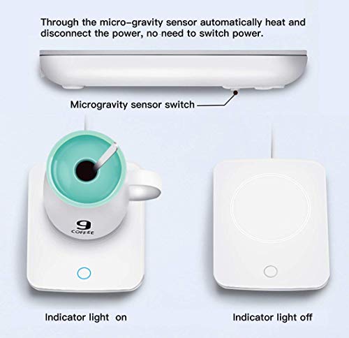  Coffee Warmer For Desk Mug Warmer With Automatic Shut Off Coffee Cup Warmer Keep Coffee, Beverage, Milk, Tea And Hot Chocolate Warm (White)