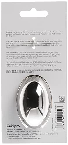 Cuisipro 747042 Coffee Scoop, Short, Stainless Steel