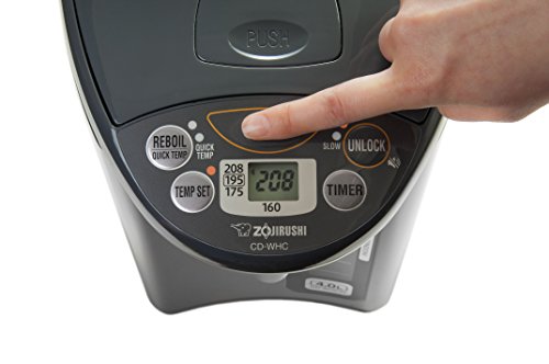  CD-WHC40XH Micom Water Boiler & Warmer, 135 Oz, Stainless Gray