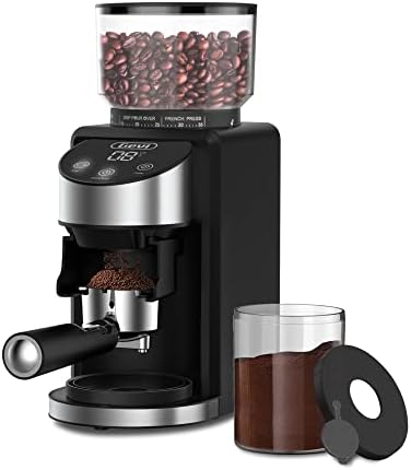  Burr Coffee Grinder, Adjustable Burr Mill With 35 Precise Grind Settings, Electric Coffee Grinder For Espresso/Drip/Percolator/French Press/American/Turkish Coffee Makers, 120V/200W, Black