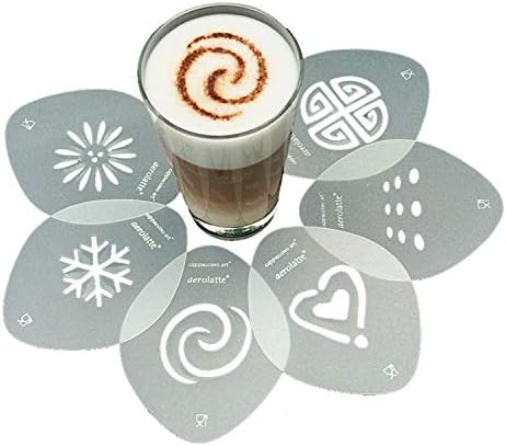  Aerolatte Cappuccino Artist, For Latte Coffee Art, Set Of 6 Decorative Stencils …