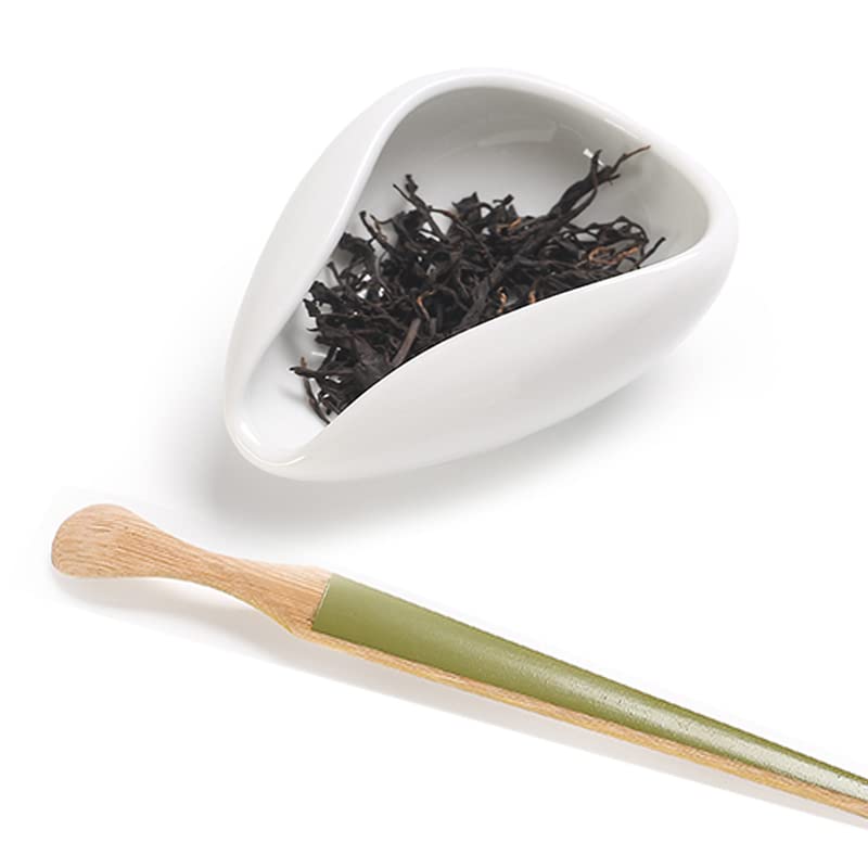  Coffee Beans Dosing Cup,Weigh Coffee Bean Container,Pure White Ceramic Tea Vessel,Loose Tea And Flower Petals Tea Set,Well Made Cha He