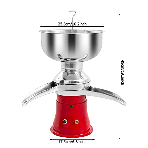  Carivia Milk Cream Centrifugal Separator,80L/H 21Gal/H Electric Fresh Milk Cream Separator Stainless Steel 110V Centrifuge Cheese Makers Separator For Goats Cows