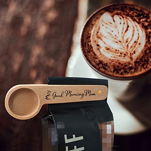  Funny Coffee Scoop, Gift For Coffee Lover, Women, Her, Coffee Connoisseur, Coffee Bag Clip, Personalized Coffee Spoon, Coffee Decor, Wooden Coffee Scoop, Measure Spoon, Coffee Gift, Good Morning Mom
