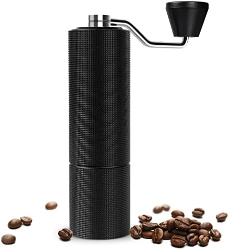  Chestnut C3 PRO Manual Coffee Grinder, Stainless Steel Conical Burr Coffee Grinder, Hand Coffee Grinder With Foldable Handle And Adjustable Setting, For Espresso To French Press - Black