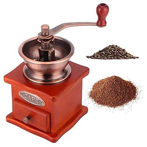  Mini Vintage Hand-Cranked Manual Coffee Grinder Washable Mini Hand Crank Coffee Bean Grinding Machine Kitchen Supply Home Supplies For Home Office Coffee Espresso