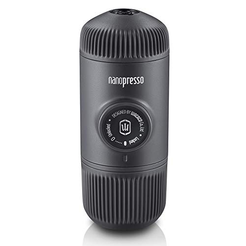 Wacaco Nanopresso Portable Espresso Maker, Upgrade Version Of Minipresso, 18 Bar Pressure, Small Travel Coffee Maker, Manually Operated. Perfect For Kitchen And Office