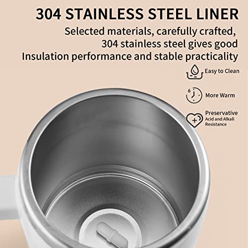  Auto Stirring Mug Coffee Cup Rechargeable Automatic Magnetic Stirring Coffee Mug Auto Self Mixing Stainless Steel Cup For Coffee (Color : Black)