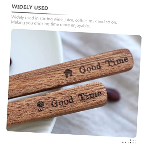  Baluue 4pcs Coffee Stirring Chips Coffee Stirrers Beverage Stirrers Coffee Tamper Set Tea Stirrers Beverage Stir Sticks Wooden Simple Light Brown Stir Sticks