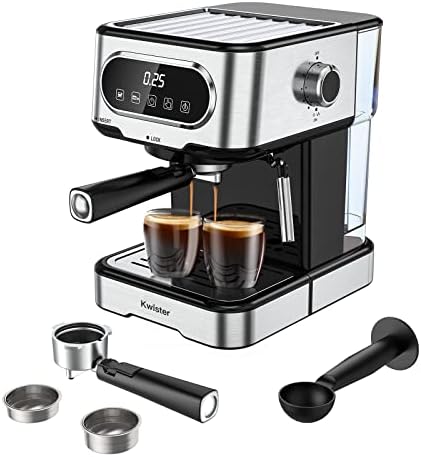  Espresso Machine 20 Bar Espresso Coffee Maker Cappuccino Machine With Milk Frother, Coffee Machine With Digital Touch Panel, 50 OZ Removable Water Tank, Stainless Steel