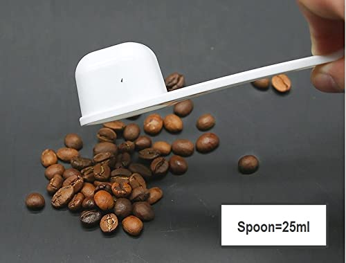  Plastic Coffee Scoops, 2 Tbsp Coffee Scoop With Brush & Espresso Grinder Brush For Ground Coffee Cleaning Tea Power, Coffee Tool For Barista Home Kitchen Café,4 Pack