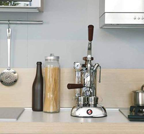  SW-16 Stradavari 16-Cup Espresso Machine, Chrome With Wood Handles,Silver
