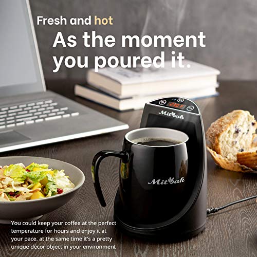  Innovative Coffee Mug Warmer With A 16-Ounce Ceramic Coffee Mug & Lid | This Mug Warmer For Desk Will Keep Coffee, Tea, Hot Chocolate The Perfect Temperature For Hours