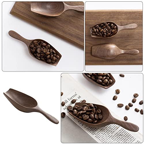  Spoons Coffee Beans 2pcs Wooden Coffee Beans Kitchen Coffee Bean Scoop Wooden Grain Spoon Food Scoops For Canisters Spoon Scoop: Loose Condiment Bulk