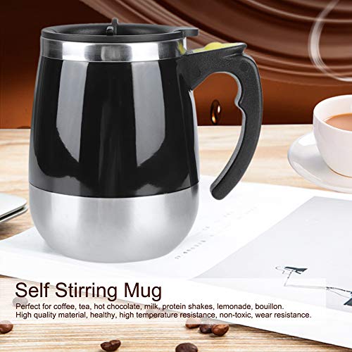  Self Stirring Mug Coffee Cup, Stainless Steel Automatic Mixing Cup Portable Electric Self Stirring Milk Coffee Mug For Home Office