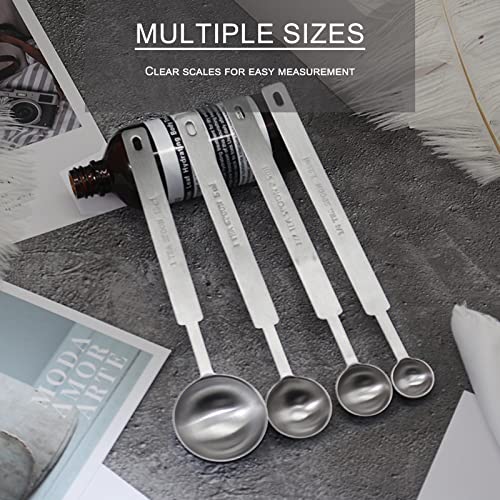  Stainless Steel Coffee Bean Spoon, Milk Powder Spoon Quantitative Spoon Gram Spoon Coffee Powder Spoon Five-piece Set
