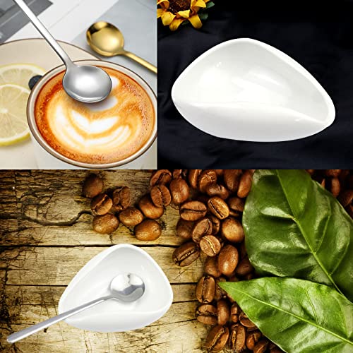  4 Pieces Ceramic Coffee Spoon Rest And Coffee Spoon Coffee Spoon Holder Coffee Bar Accessories Cute Coffee Spoon Teaspoon Holder For Coffee Lovers