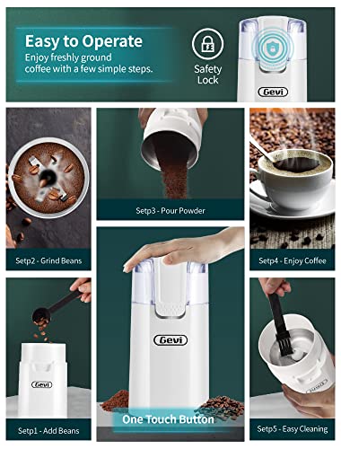  Coffee Grinder Electric, Portable Coffee Grinder Small, 12 Cup/3oz Spice Grinder For Spices And Seeds, Nut, Grain, Dry Herb, Removable Bowl, 150W