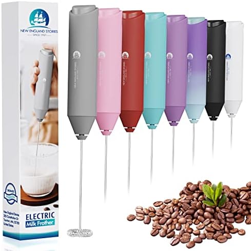  Ctric Milk Frother Handheld, Battery Operated Whisk Beater Foam Maker For Coffee, Cappuccino, Latte, Matcha, Hot Chocolate, Mini Drink Mixer, No Stand, Black