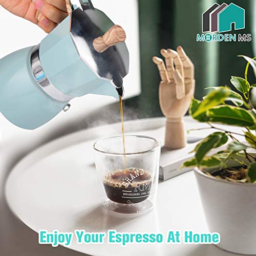  Tovetop Espresso Maker, 3 Espresso Cup Moka Pot - 5 Oz Italian Coffee Maker, Manual Cuban Coffee Percolator Machine Italian Espresso Greca Coffee Maker For Cappuccino Or Latte