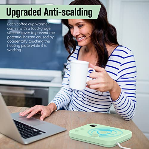  Coffee Warmer For Desk With 3-Temp Settings, Beverage Mug Warmer With Auto On/Off, Coffee Mug Warmer With Auto-Off Timer, Electric Coffee Cup Warmer With Led Digital Display, Warm Gift For Your Love
