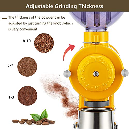  Electric Burr Coffee Grinder For Coarse Ground Coffee Ghost Teeth Burr Mill With 10 Coarse Grind Settings Coffee Bean Grinder For Drip Coffee And Percolator Coffee With Cleaning Brush 110V