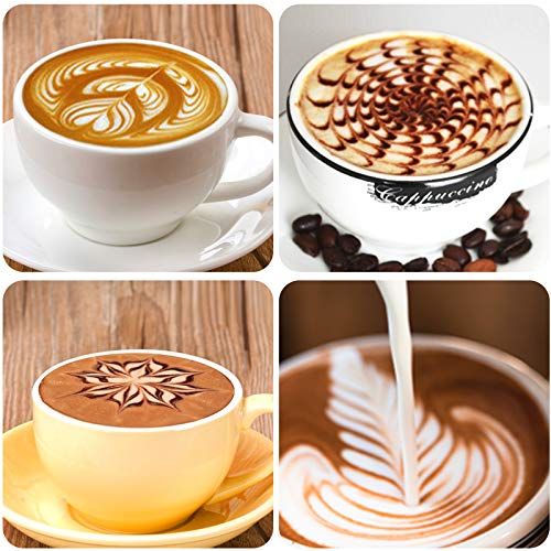  Coffee Milk Frothing Pitcher Cup 12oz & 20oz Steaming Pitchers Stainless Steel Milk Coffee Cappuccino Latte (12oz)