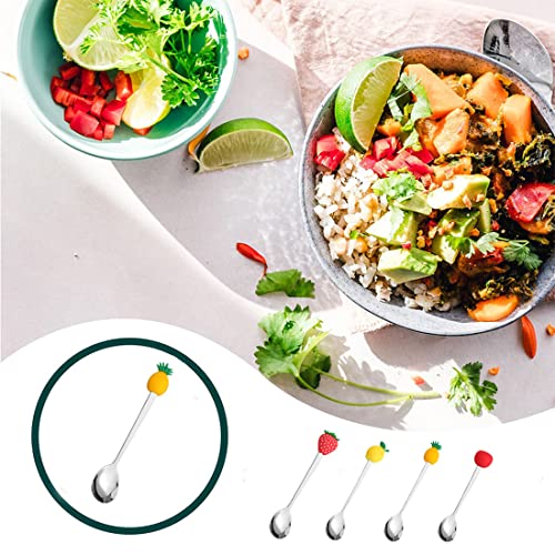  ELANE 9 Coffee Spoons, Fruit Spoons, Creative And Cute, Suitable For Families, Coffee Shops, Bars, Milk Tea Shops, Etc.