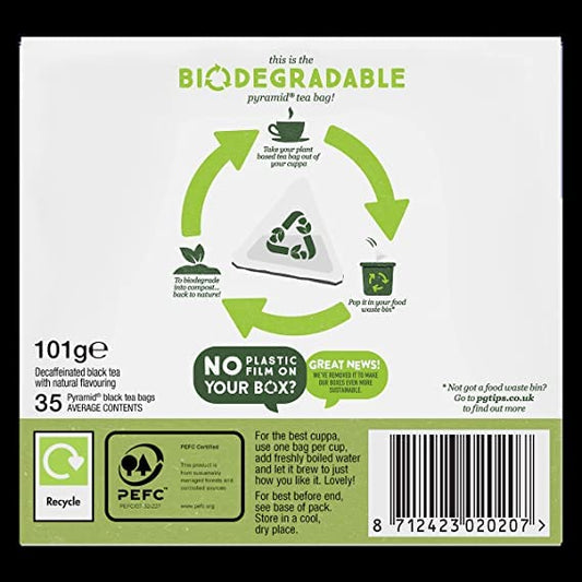  PG Tips The Tasty Decaf Pyramid Tea Bags (Pack Of 6, Total 420 Tea Bags)