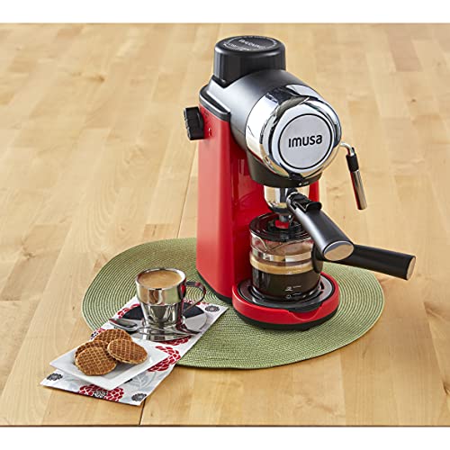  USA 4 Cup Epic Electric Espresso/Cappuccino Maker, Red 800 Watts