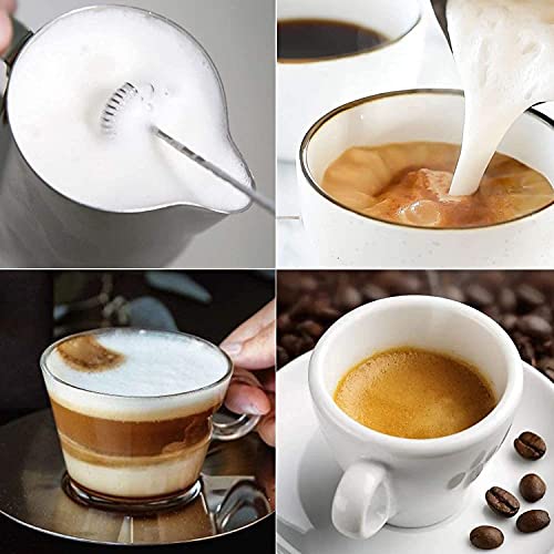  Electric Handheld Milk Wand Mixer Frother For Latte Coffee Hot Milk, Milk Frother For Coffee, Egg Beater, Hand Blender, Coffee Beater With Stand (Chocolate)
