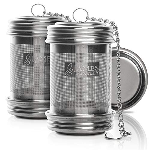  Ea Ball Infuser For Loose Tea 2 PACK Stainless Steel Filters Trainer With Double Screw Threaded Connection For Easy Cleaning Extra Fine Mesh Tea Ball Infuser Brew Tea, Spices & Seasonings