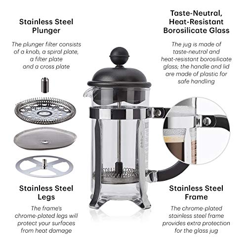 Bodum ODUM Caffettiera 3 Cup French Press Coffee Maker, White, 0.35 L, 12 Oz