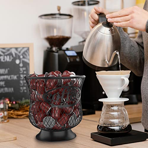  Coffee Pod Holder, Sturdy K Cup Organizer, Large Capacity K Cup Storage For Keuring Espresso Capsule Coffee Creamer, Easy To Refill And Organize For Cafe Bar, Coffee Bar Decor