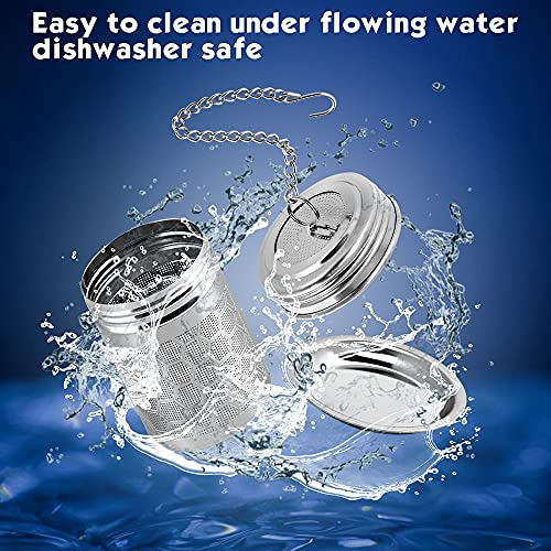  Tea Infuser, Tea Strainer Fine Mesh Tea Filter 304 Stainless Steel Honeycomb Design With Extended Chain Hook To Brew Loose Leaf Tea Small 210601-2